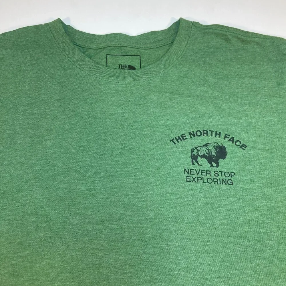 THE NORTH FACE Buffalo Never Stop Exploring Tee T SHIRT Sz Mens S